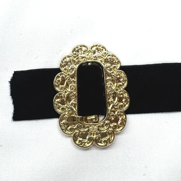 Bright Gold Victorian Buckle 1 3/4"