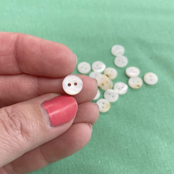 3/8" Mother of Pearl Button  2-hole (9mm)