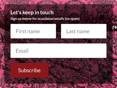 Sign up to our newsletter