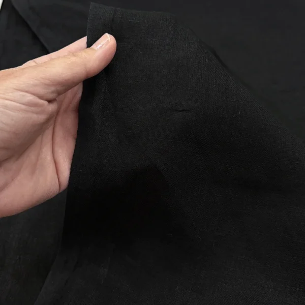 Black Italiano Lightweight Linen
