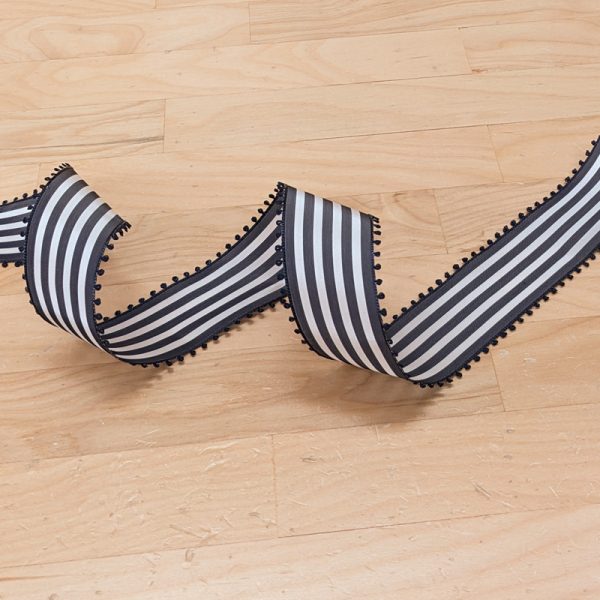 Navy & White Vintage Picot Ribbon (1 3/4" wide)
