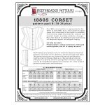 Redthreaded pattern 1880s corset