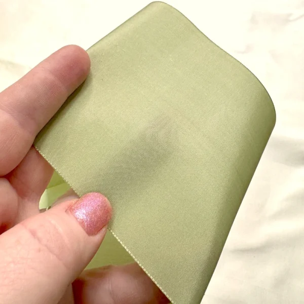 Light Sage Green Vintage Taffeta Ribbon (4" wide)