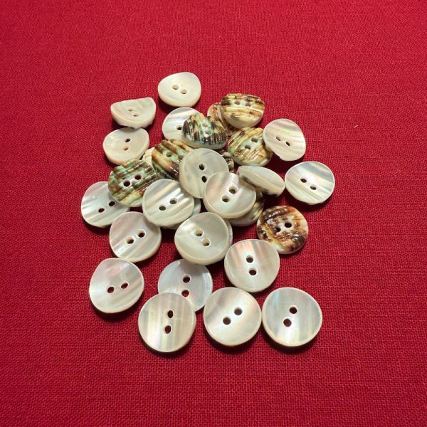 Curved River Shell buttons (set of 10)