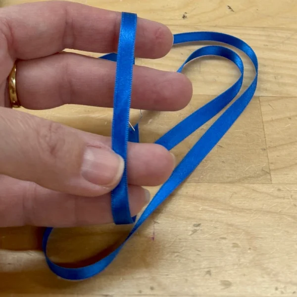 Azure Blue Double Face Silk Satin Ribbon 6mm (1/4")
