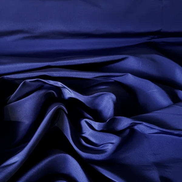 Sapphire Blue Ribbed Silk