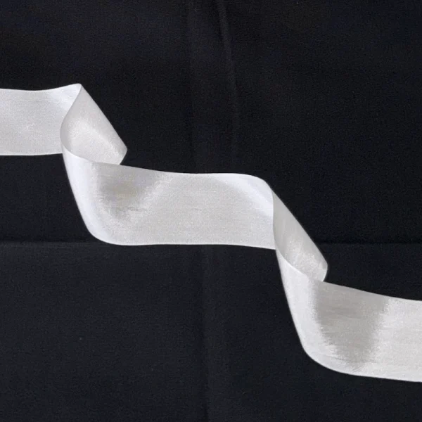Moonlight Silver Silk Ribbon - 1 1/4"