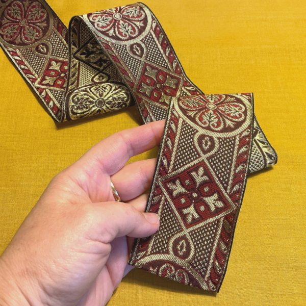 Deep Red & Gold Constantine trim