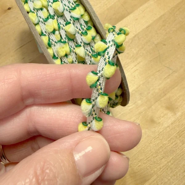 White with Yellow Serpentine Rococo Trim