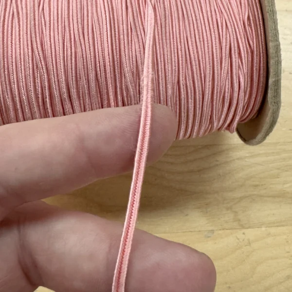 1/8" Classic Pink Rayon Vintage Soutache (3mm)