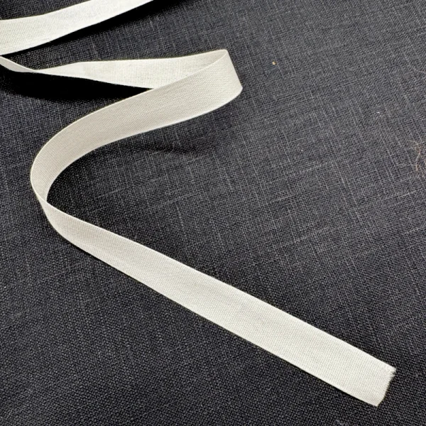 White Cotton Plain Weave Tape 9/16"