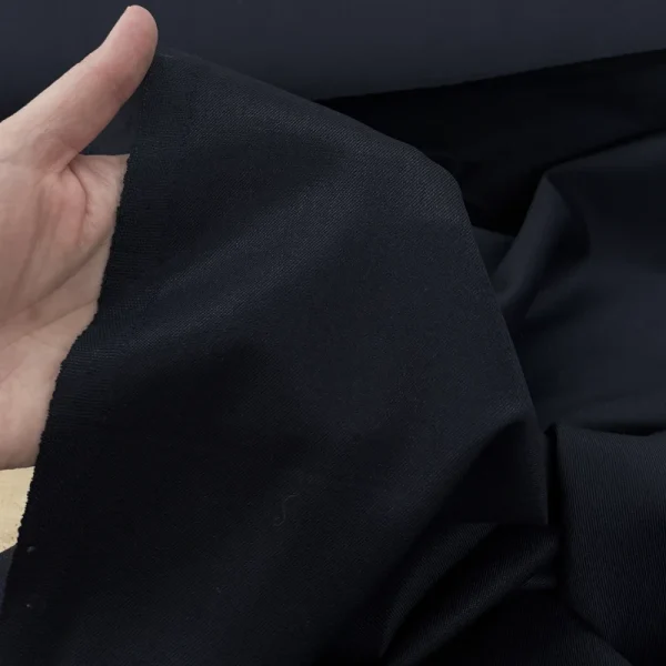 Black Gabardine 100% Wool